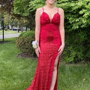Size 0 Red Jovani Prom Gown